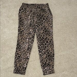 Aqua Leopard Print Jogger Pants size small